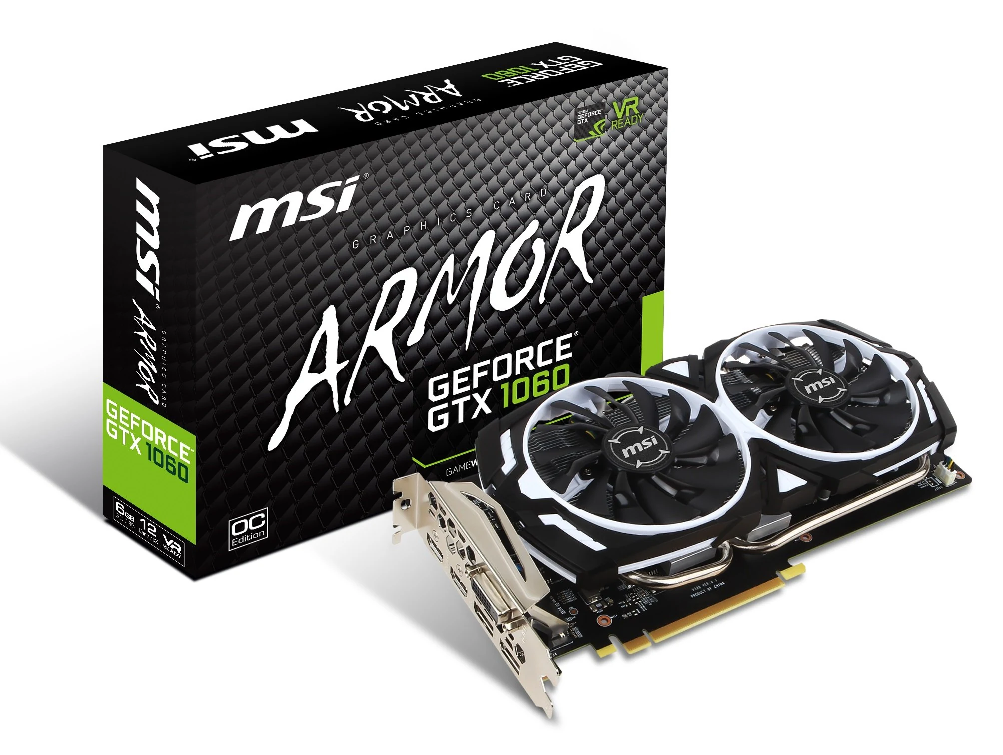 VGA MSI GeForce GTX 1060 Armor 6G OCV1 - GDDR5 - NEW
