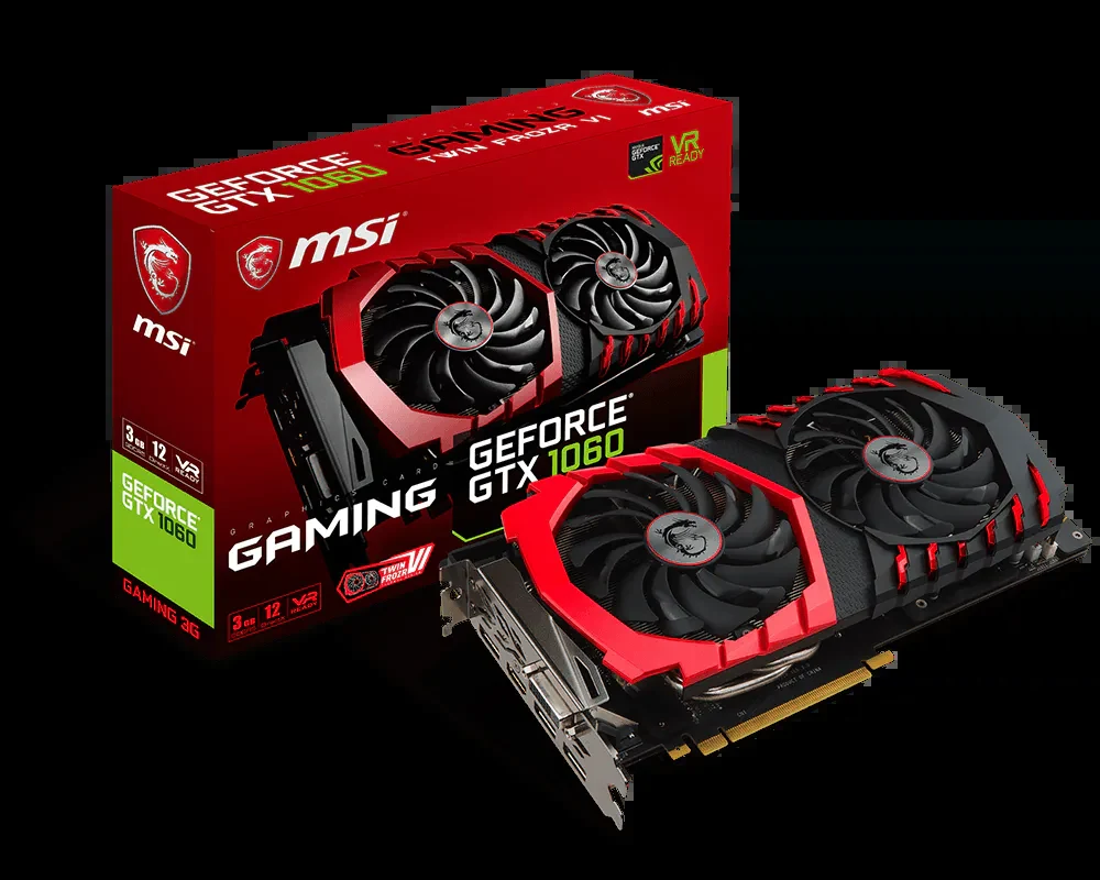 VGA MSI GeForce GTX 1060 Gaming 3G - GDDR5 - NEW