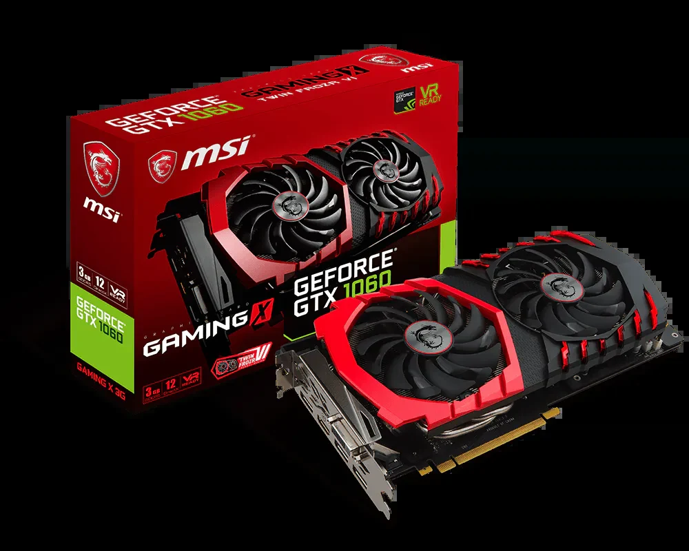 VGA MSI GeForce GTX 1060 Gaming X 3G - GDDR5 - NEW