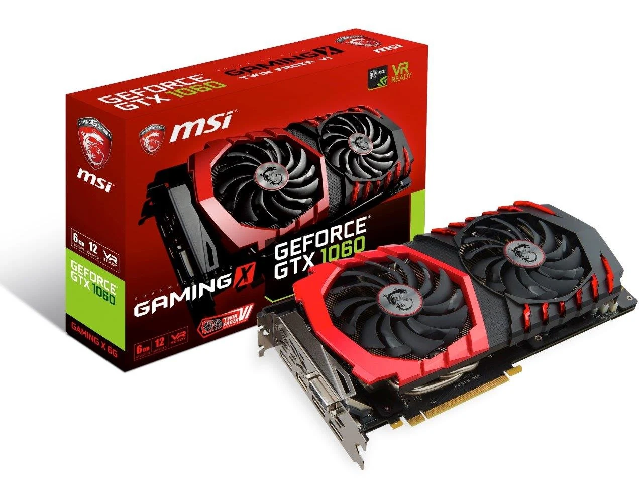 VGA MSI GeForce GTX 1060 Gaming X 6G - GDDR5 - NEW
