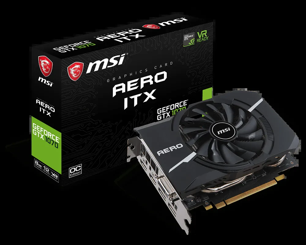 VGA MSI GeForce GTX 1070 Aero 8GB - GDDR5 - NEW