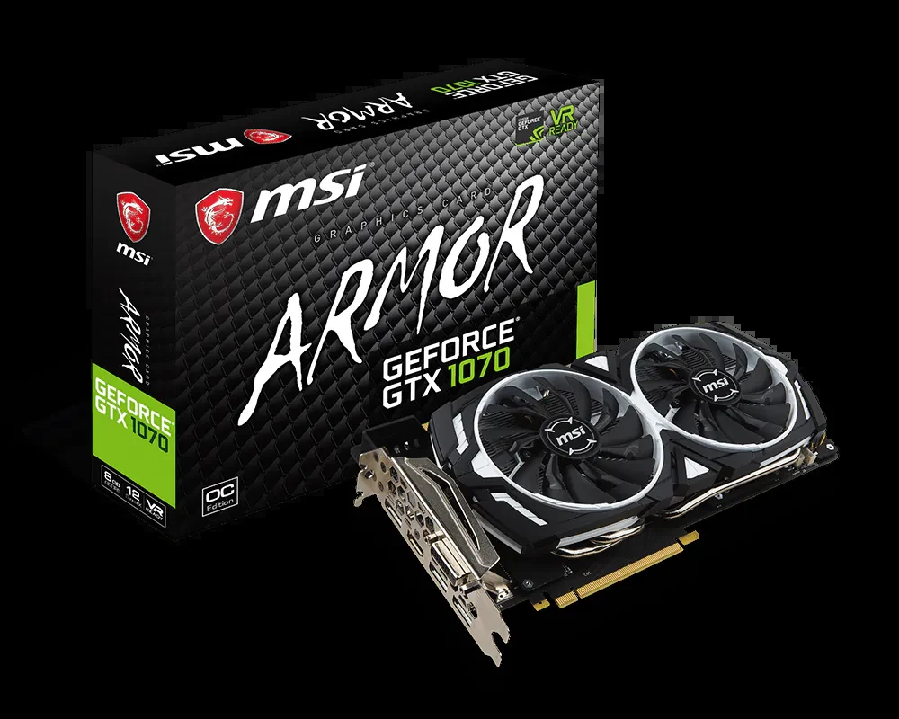 VGA MSI GeForce GTX 1070 Armor 8GB - GDDR5 - NEW