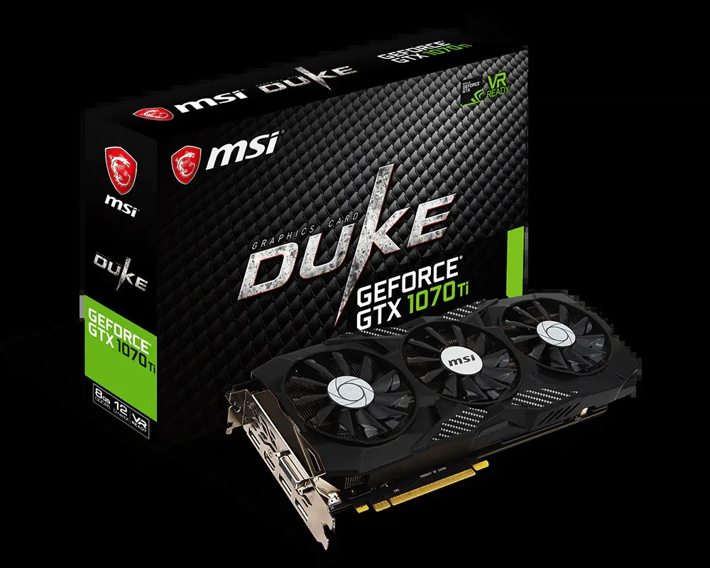 VGA MSI GeForce GTX 1070 Ti Duke 8GB - GDDR5 - NEW