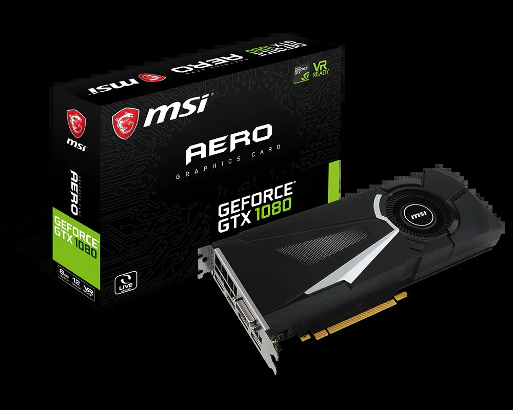 VGA MSI GeForce GTX 1080 Aero 8GB - GDDR5X - NEW