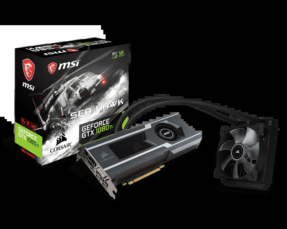 VGA MSI GeForce GTX 1080 Ti Sea Hawk X 11GB - GDDR5X - NEW
