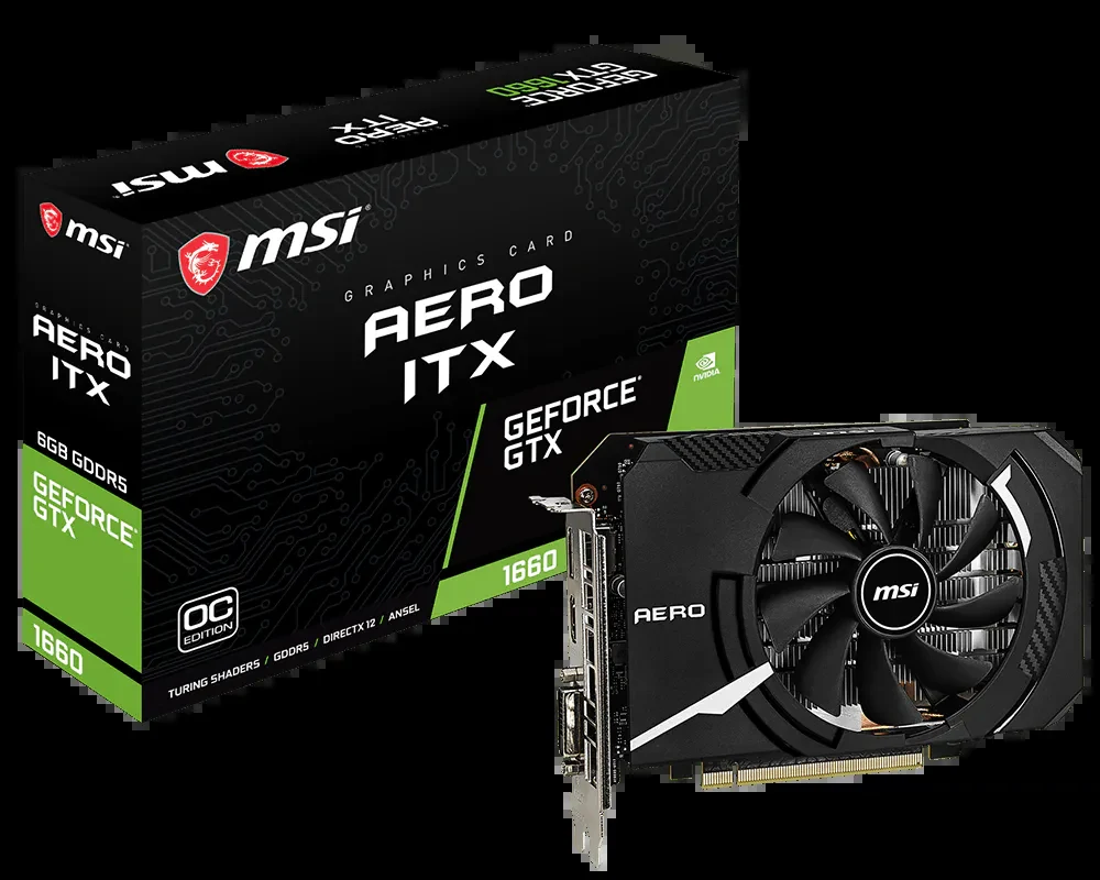 VGA MSI GeForce GTX 1660 Aero ITX 6GB - GDDR5 - NEW