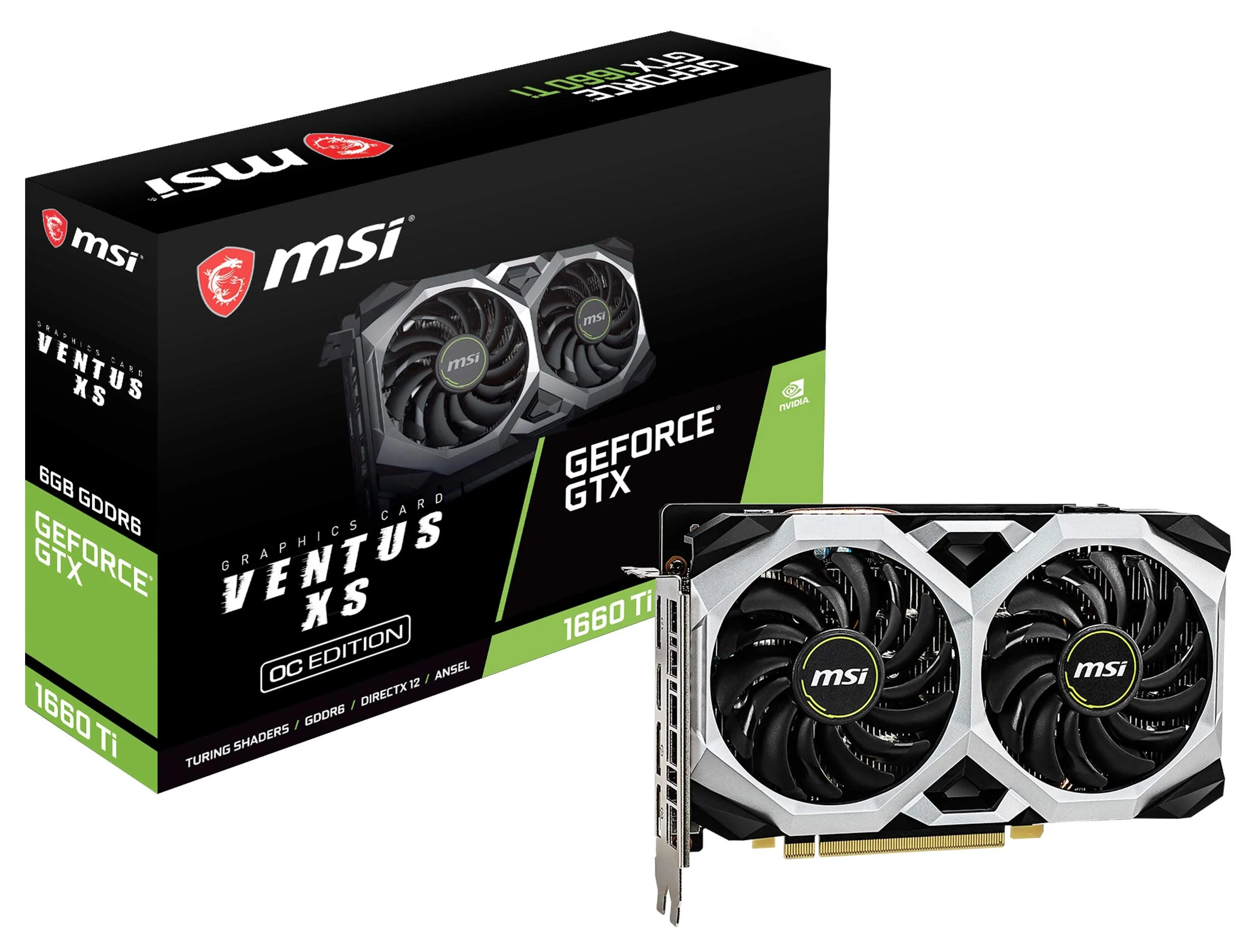 VGA MSI GeForce GTX 1660 Ti Ventus XS 6GB - GDDR6 - NEW