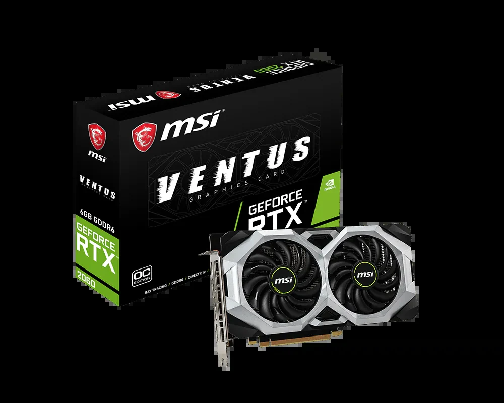 VGA MSI GeForce RTX 2060 Ventus 6GB - GDDR6 - NEW