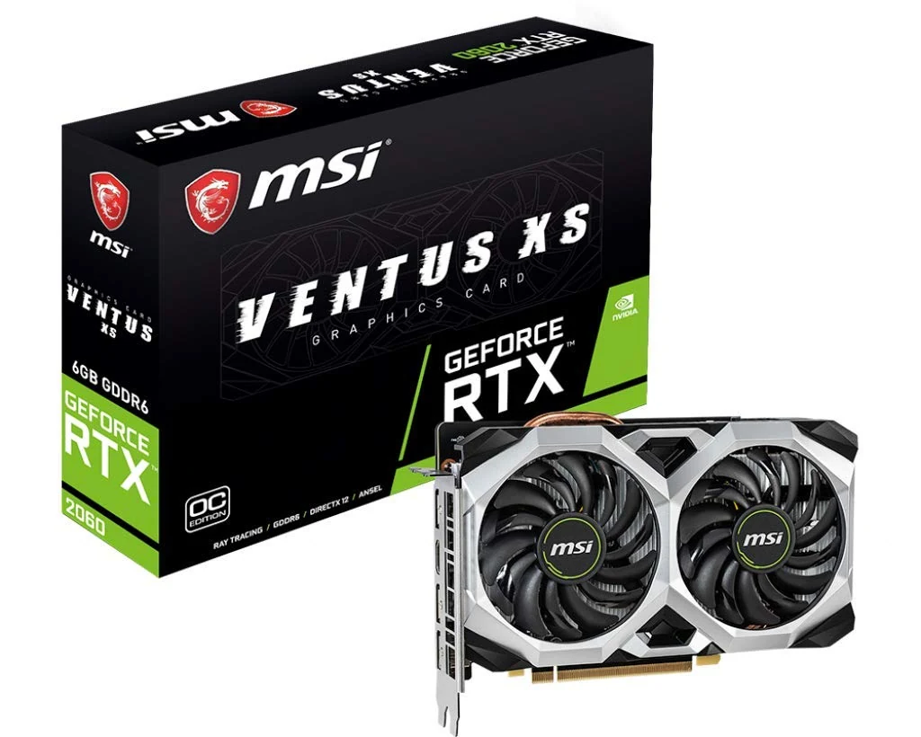 VGA MSI GeForce RTX 2060 Ventus XS 6GB - GDDR6 - NEW