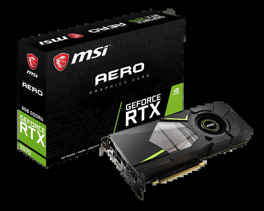 VGA MSI GeForce RTX 2070 Aero 8GB - GDDR6 - NEW