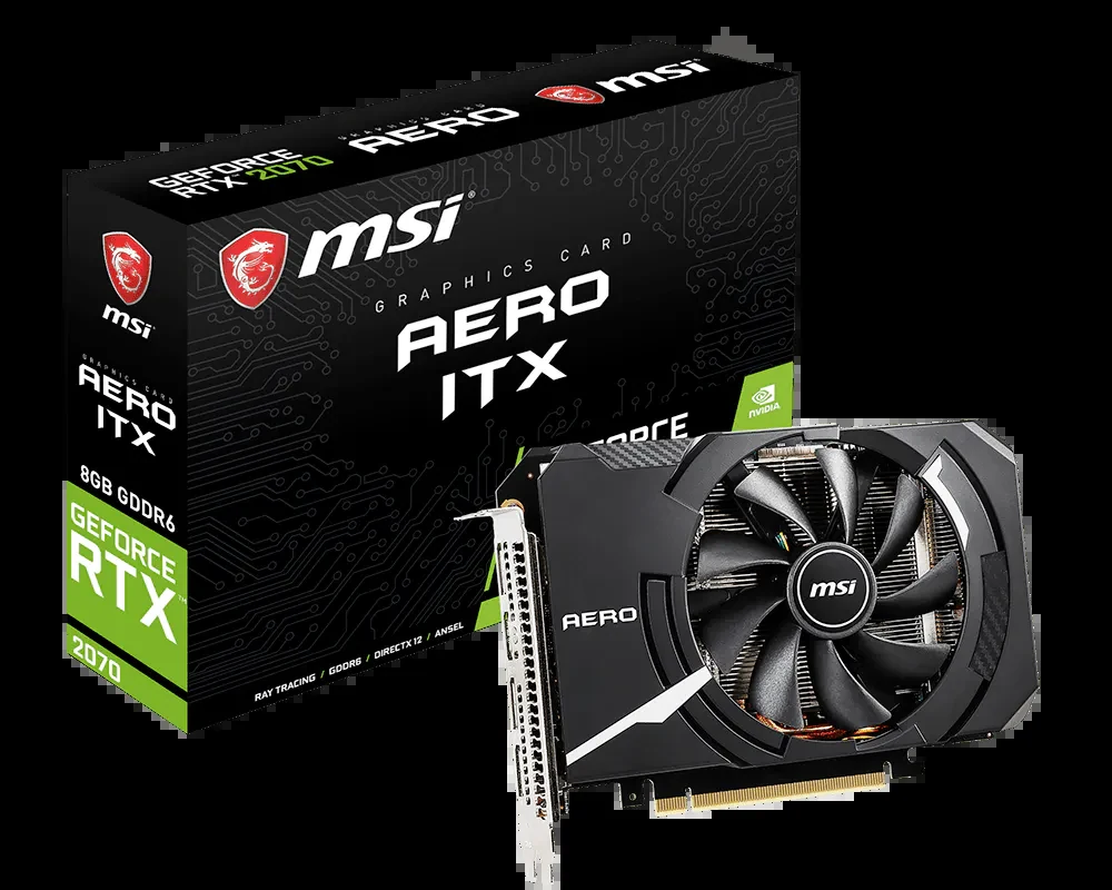 VGA MSI GeForce RTX 2070 Aero 8GB - GDDR6 - NEW