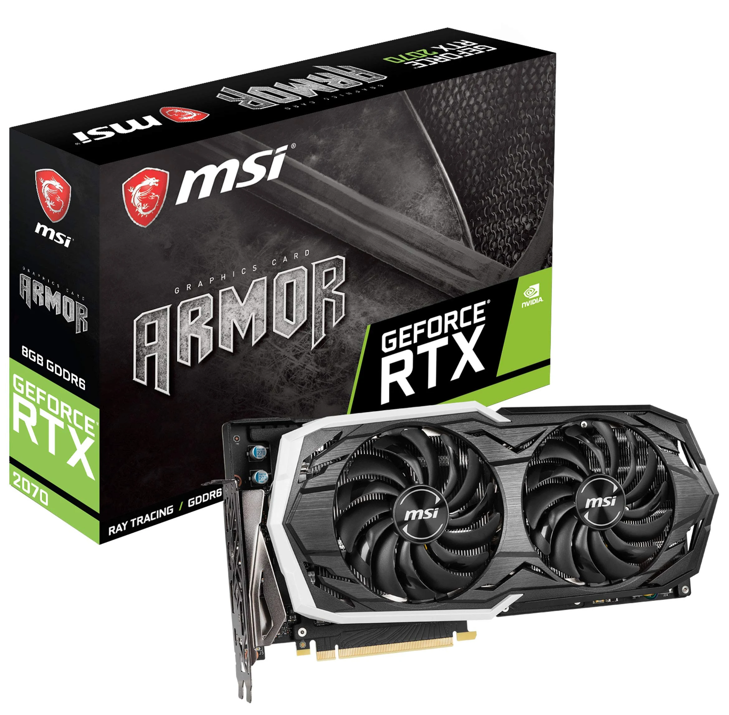 VGA MSI GeForce RTX 2070 Armor 8GB - GDDR6 - NEW