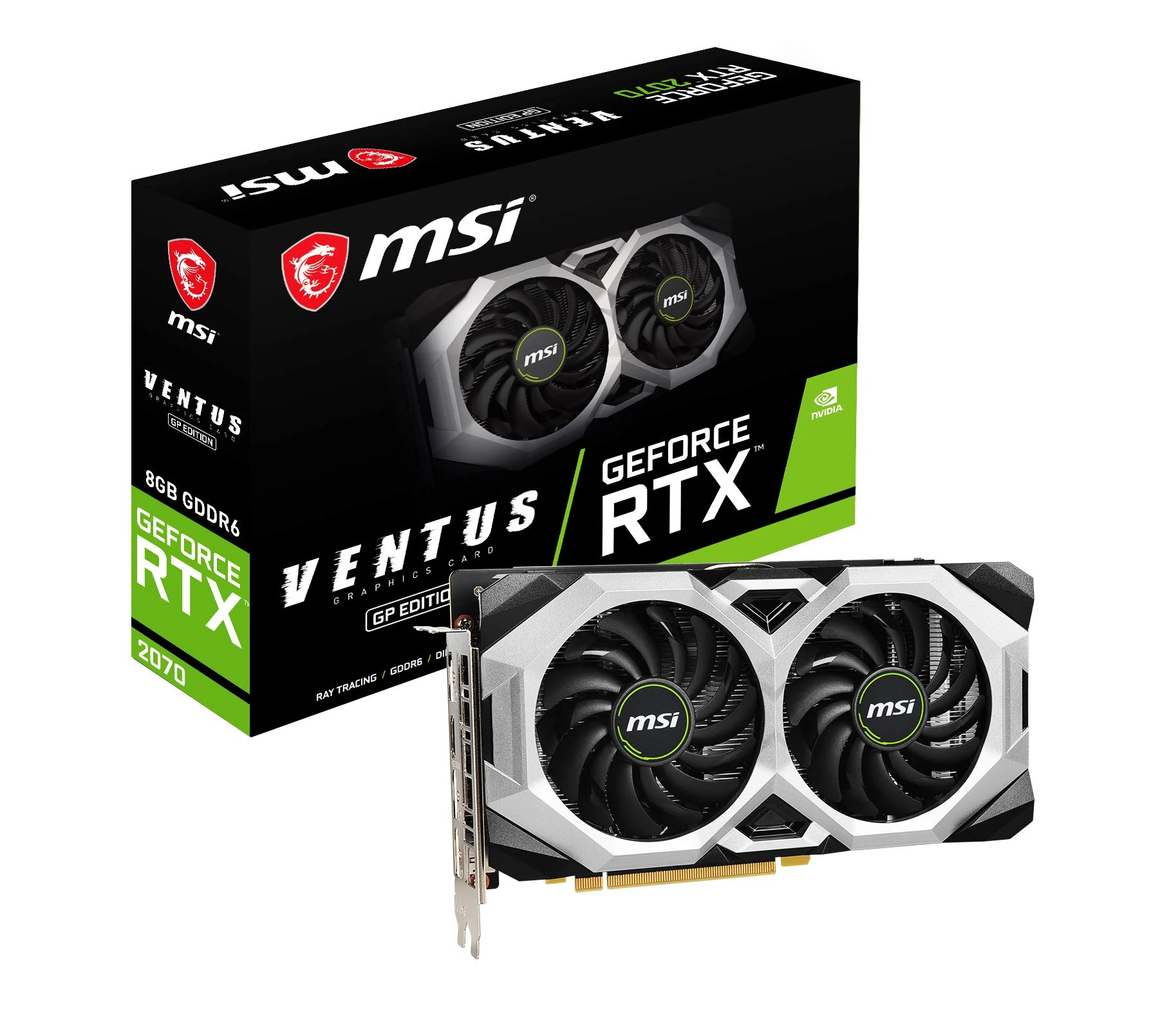 VGA MSI GeForce RTX 2070 Ventus GP 8GB - GDDR6 - NEW