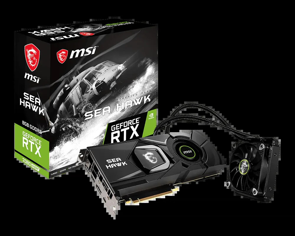 VGA MSI GeForce RTX 2080 SUPER Sea Hawk X 8GB - GDDR6 - NEW