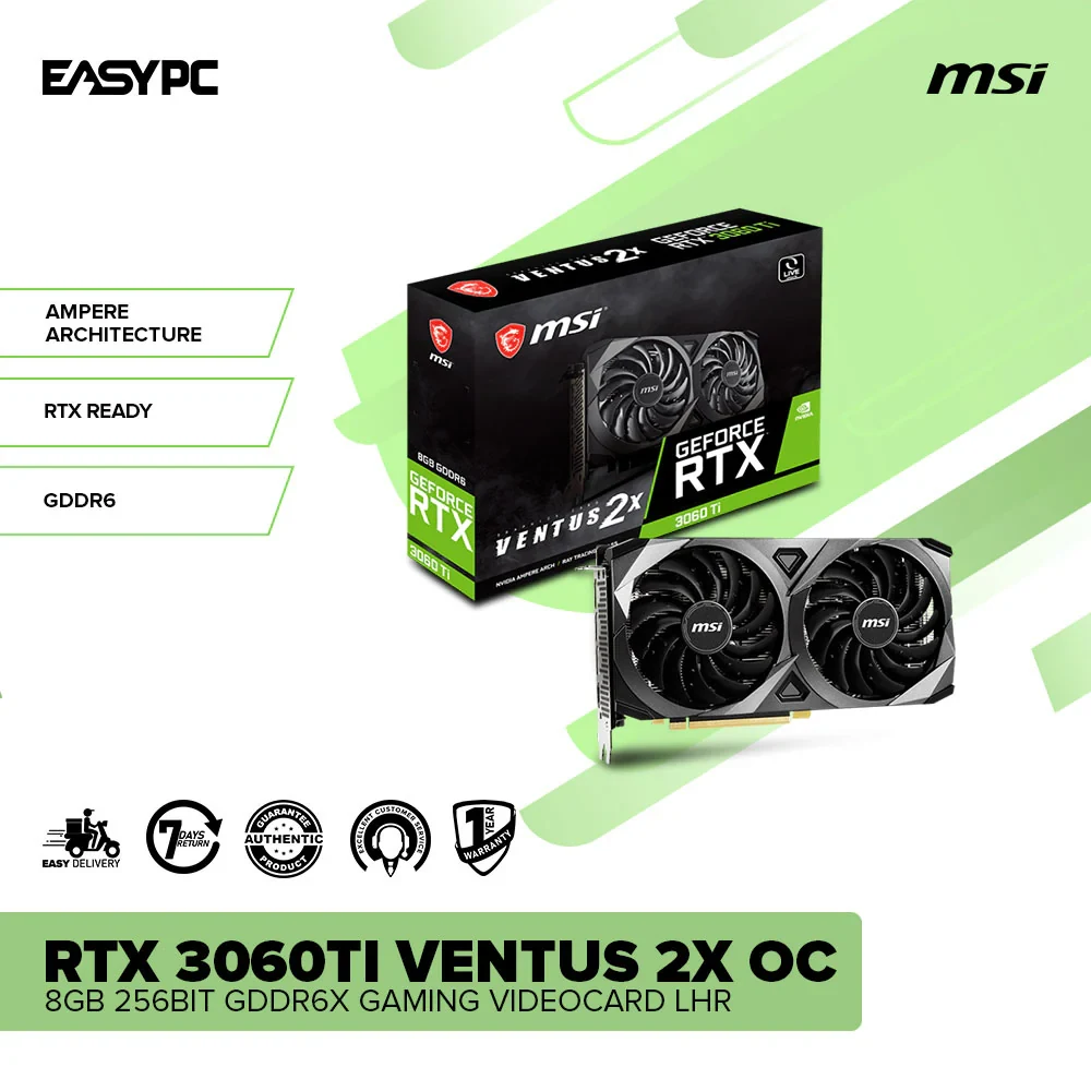 VGA MSI GeForce RTX 3060 Ti Ventus 2X 8GB - GDDR6X - NEW