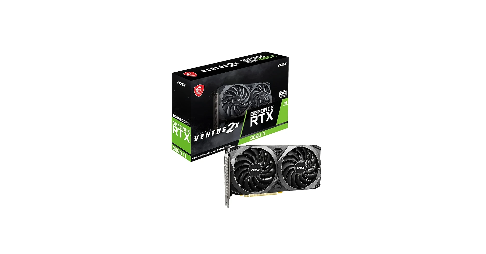 VGA MSI GeForce RTX 3060 Ti Ventus 2X OCV1 LHR 8GB - GDDR6 - NEW