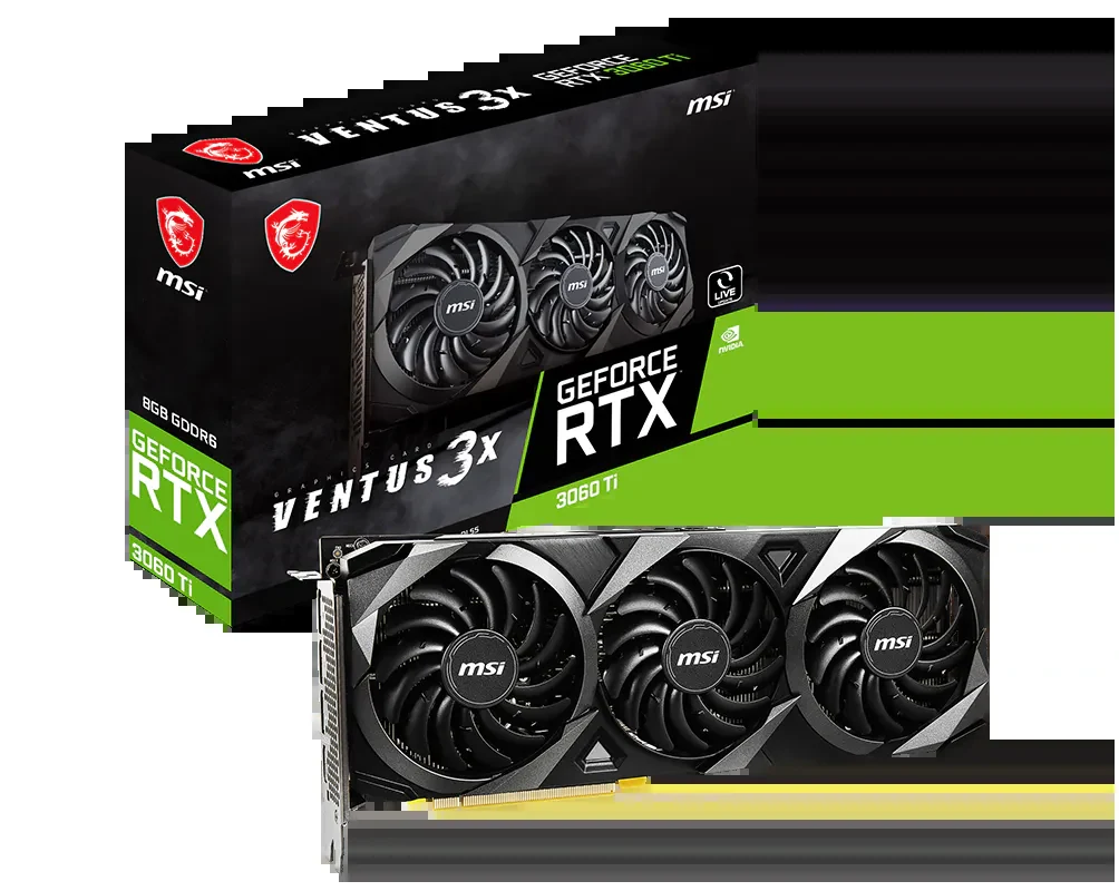VGA MSI GeForce RTX 3060 Ti Ventus 3X OC 8GB - GDDR6 - NEW