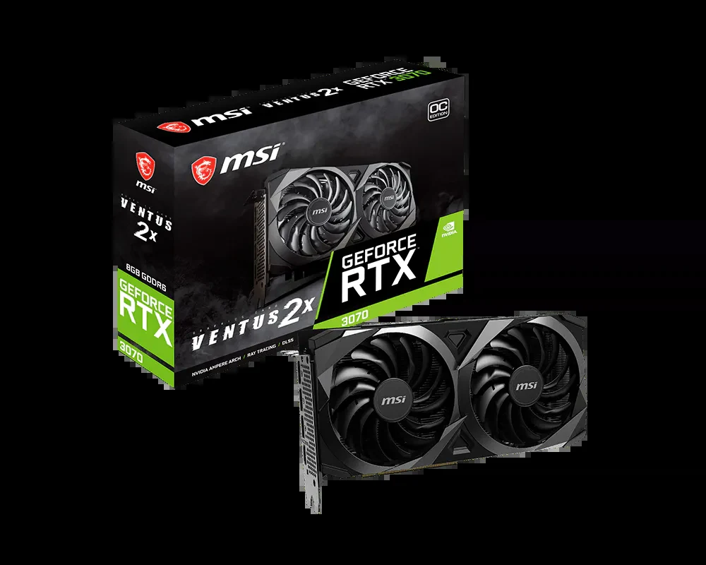 VGA MSI GeForce RTX 3070 Ventus 2X OC 8GB - GDDR6 - NEW