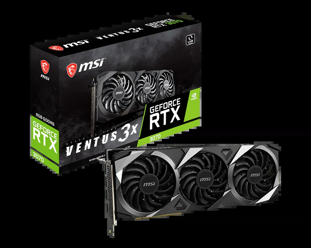 VGA MSI GeForce RTX 3070 Ventus 3X 8GB - GDDR6 - NEW