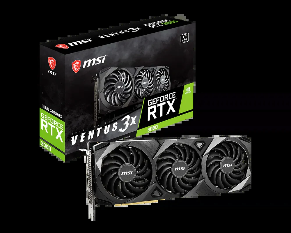 VGA MSI GeForce RTX 3080 Ventus 3X OC 10GB - GDDR6X - NEW