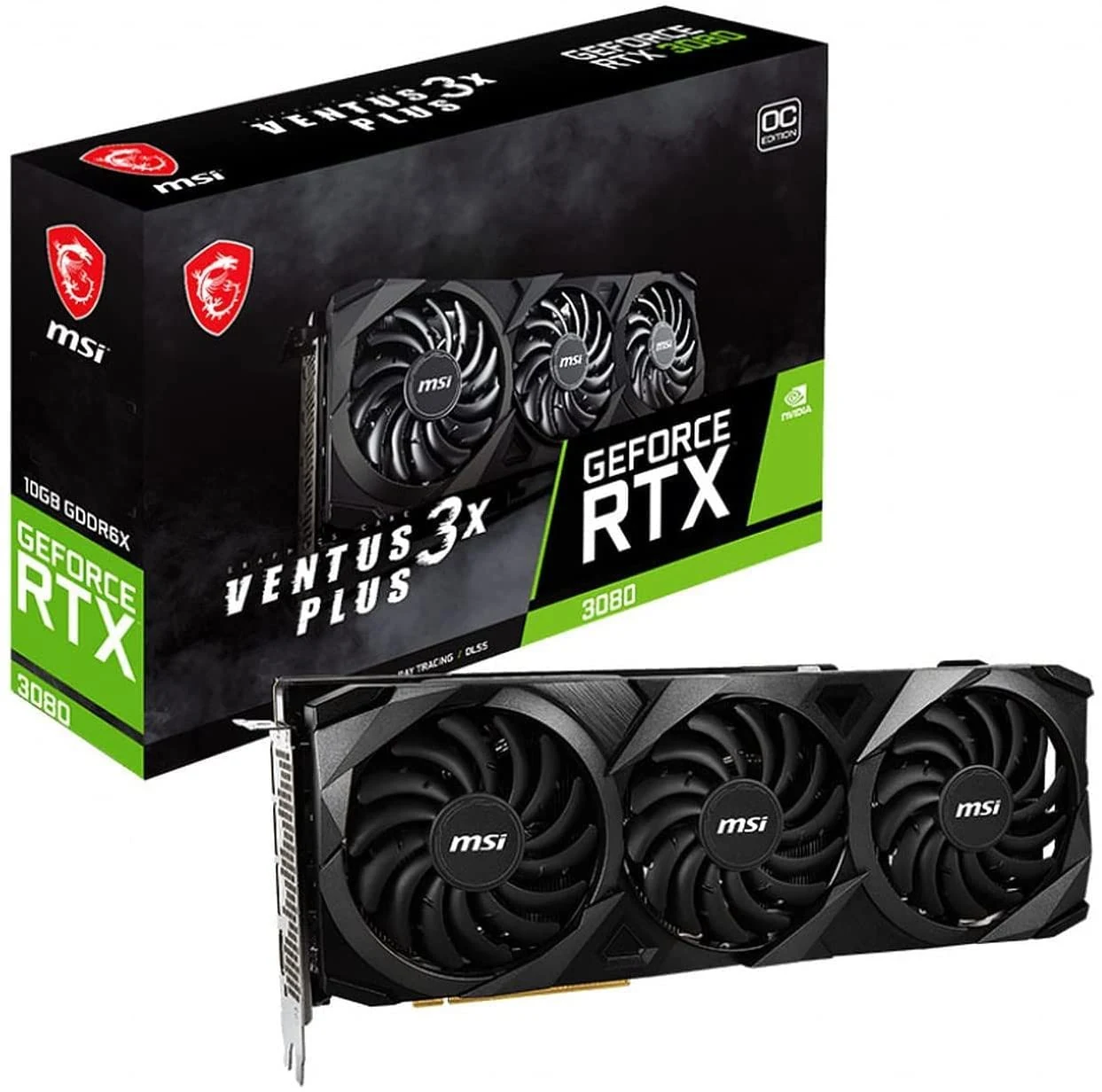 VGA MSI GeForce RTX 3080 Ventus 3X Plus OC 10GB LHR - GDDR6X - NEW
