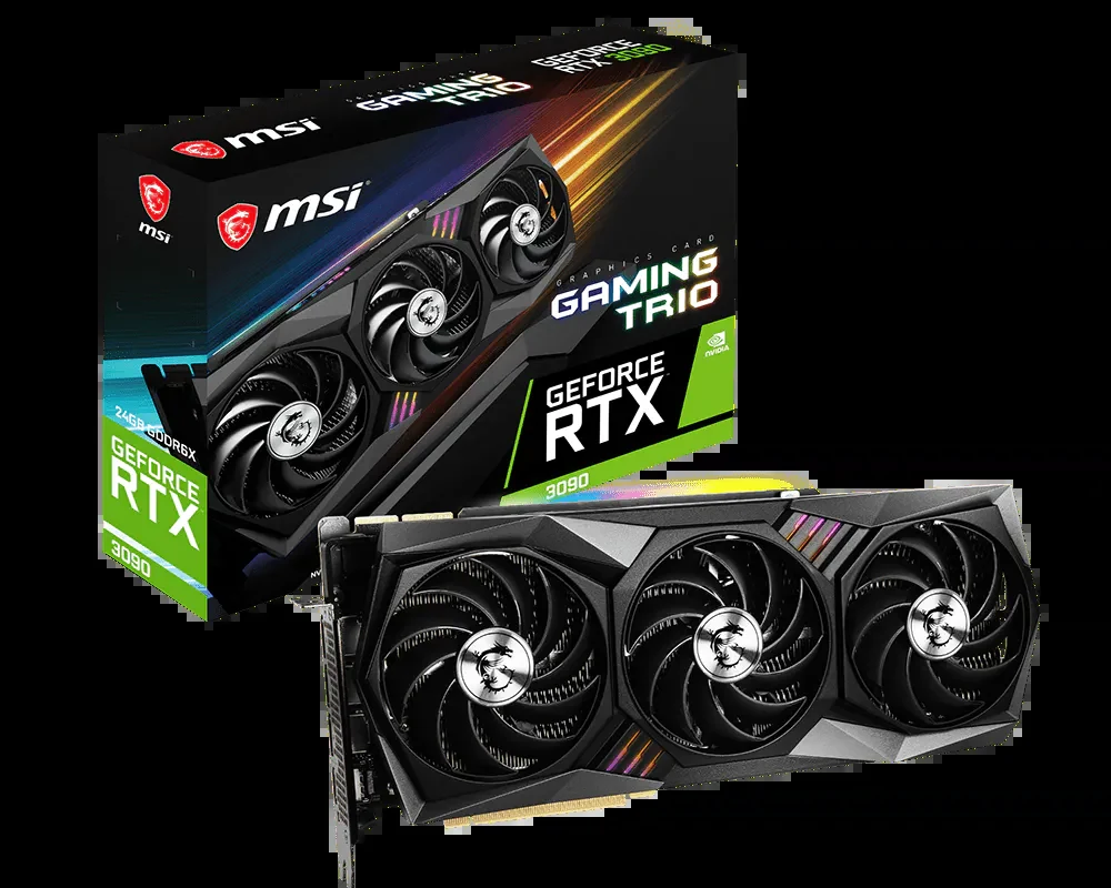 VGA MSI GeForce RTX 3090 Gaming Trio 24GB - GDDR6X - NEW