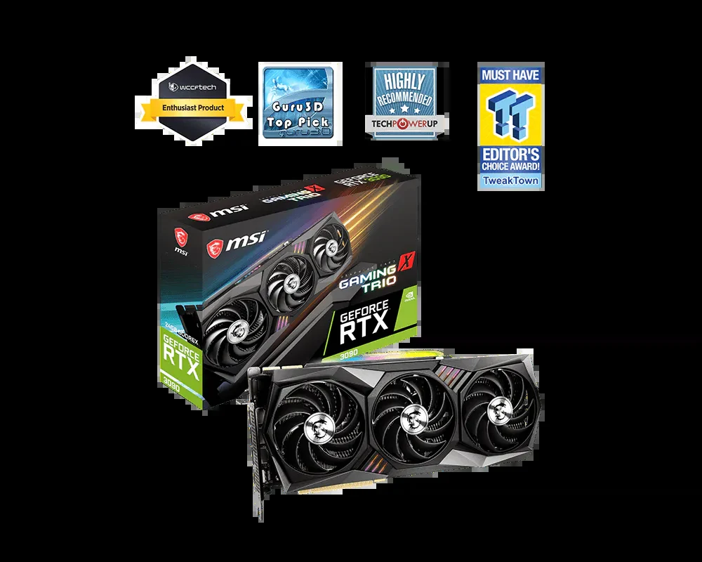 VGA MSI GeForce RTX 3090 Gaming X Trio 24GB - GDDR6X - NEW