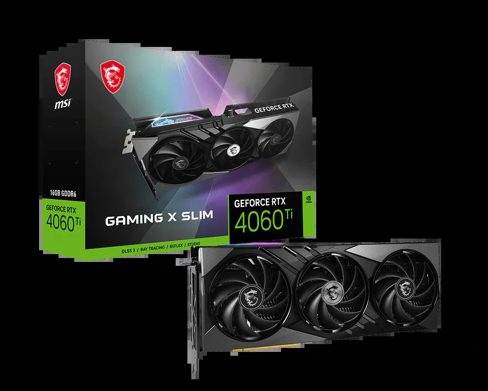 VGA MSI GeForce RTX 4060 Ti Gaming X Slim 16GB - GDDR6 - NEW