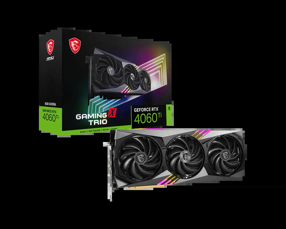 VGA MSI GeForce RTX 4060 Ti Gaming X Trio 8GB - GDDR6 - NEW