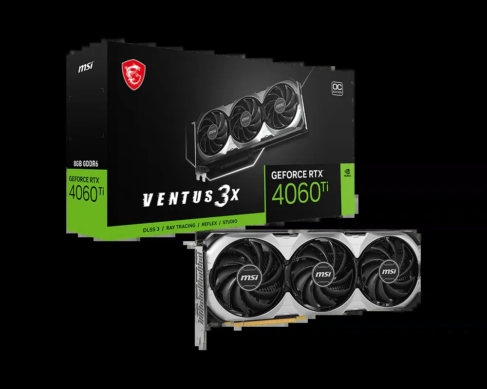 VGA MSI GeForce RTX 4060 Ti Ventus 2X 8GB - GDDR6 - NEW
