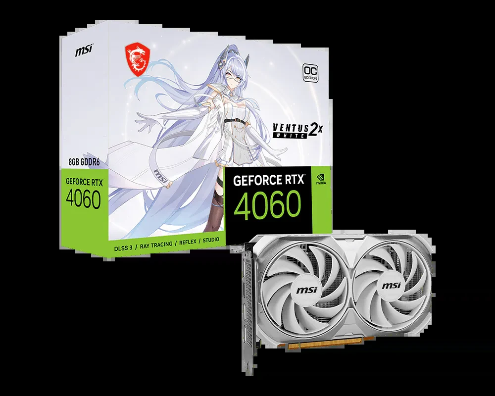 VGA MSI GeForce RTX 4060 Ventus 2X White 8GB - GDDR6 - NEW