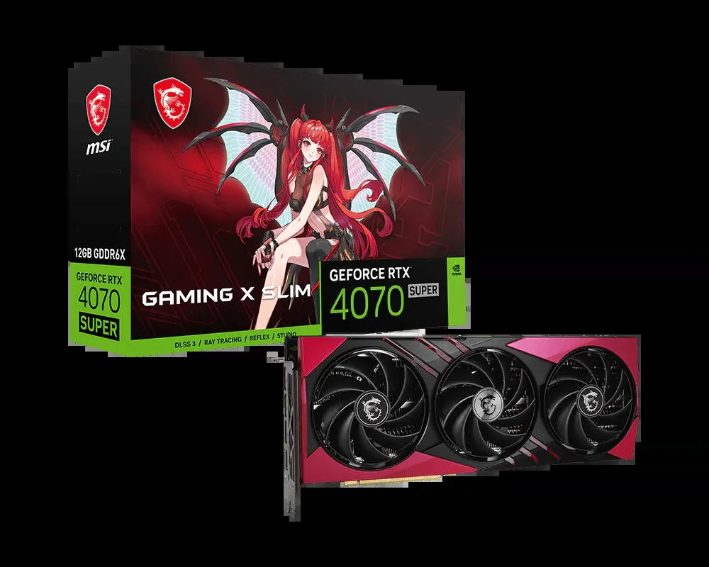VGA MSI GeForce RTX 4070 Gaming Slim 12GB - GDDR6X - NEW