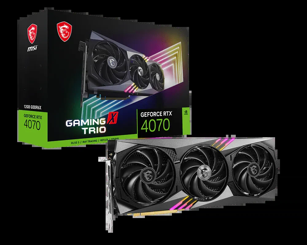 VGA MSI GeForce RTX 4070 Gaming X Trio 12GB - GDDR6X - NEW