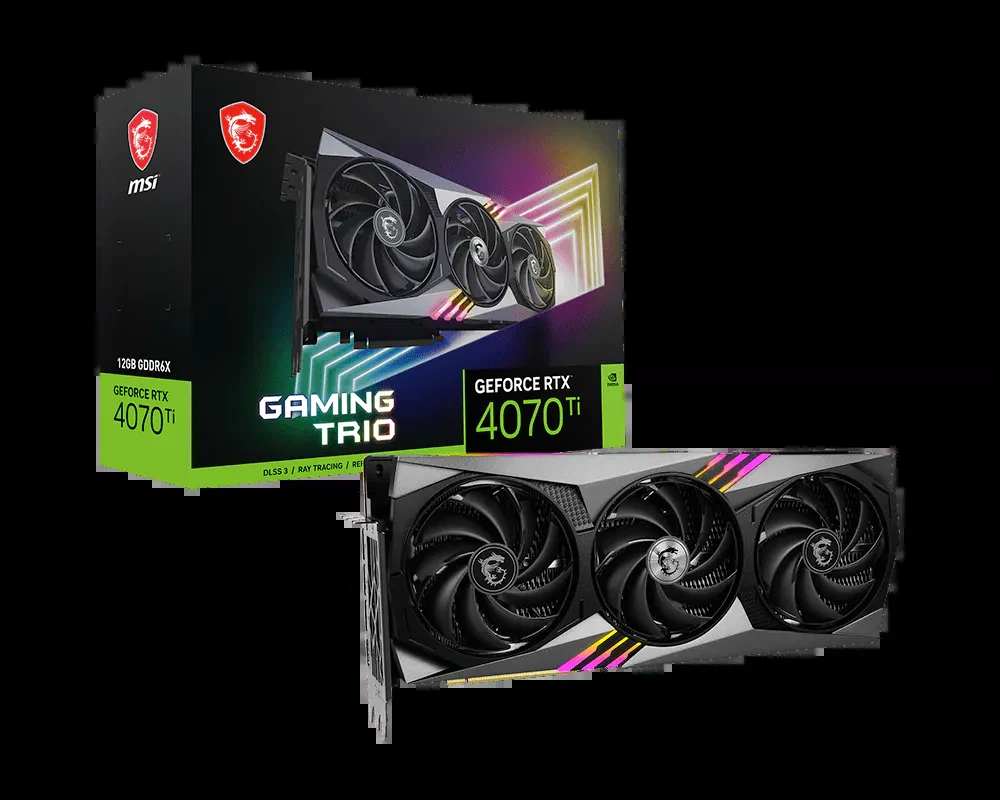 VGA MSI GeForce RTX 4070 Ti Gaming Trio 12GB - GDDR6X - NEW