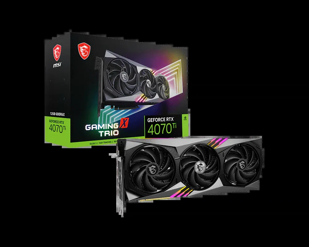 VGA MSI GeForce RTX 4070 Ti Gaming X Trio 12GB - GDDR6X - NEW