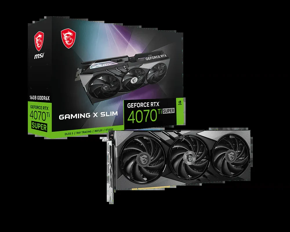 VGA MSI GeForce RTX 4070 Ti SUPER Gaming X Slim 16GB - GDDR6X - NEW