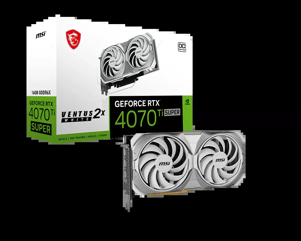 VGA MSI GeForce RTX 4070 Ti SUPER Ventus 2X 16GB - GDDR6X - NEW