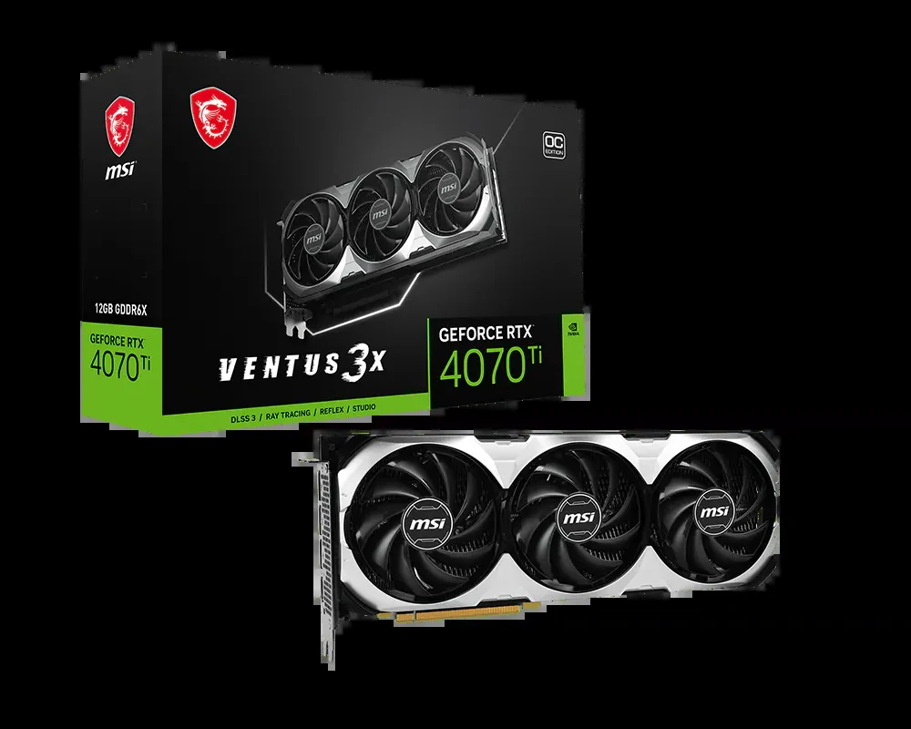 VGA MSI GeForce RTX 4070 Ti Ventus 3X OC 12GB - GDDR6X - NEW