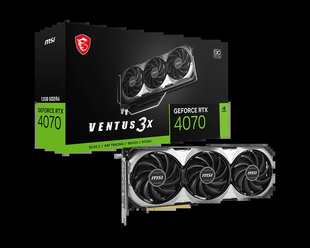 VGA MSI GeForce RTX 4070 Ventus 3X E1 12GB - GDDR6X - NEW