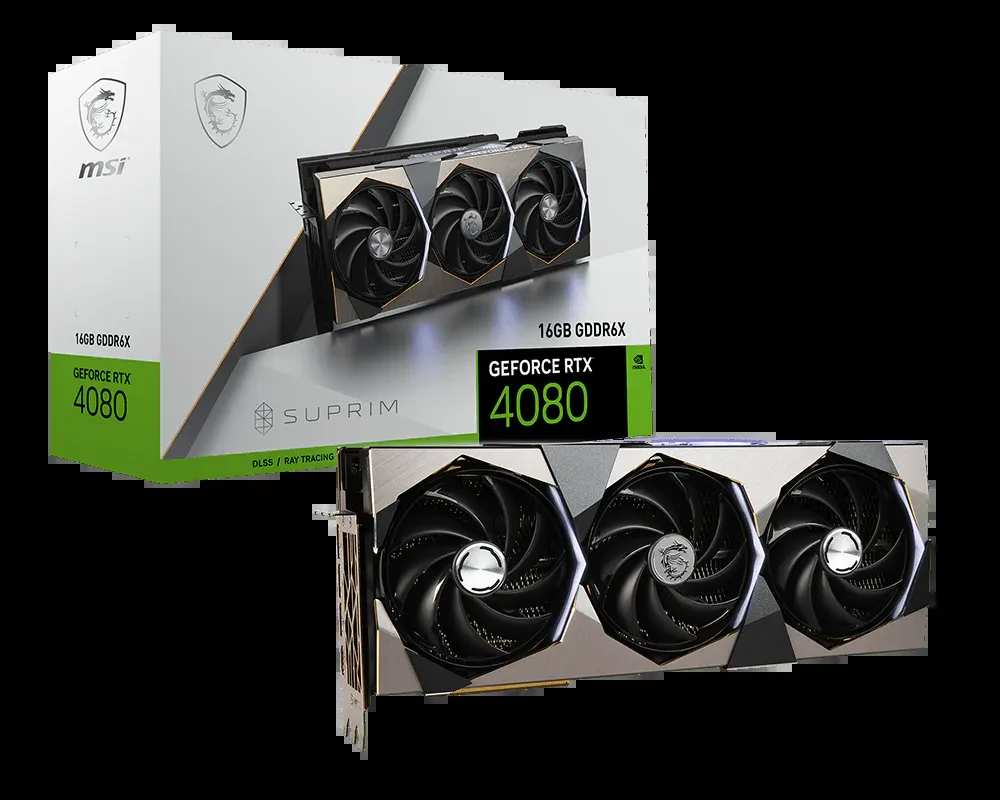 VGA MSI GeForce RTX 4080 SUPER SUPRIM X 16GB - GDDR6X - NEW