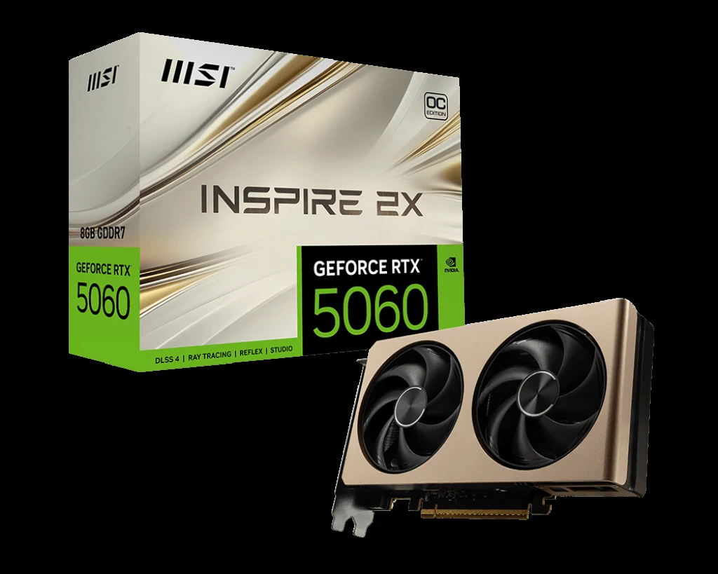 VGA MSI GeForce RTX 5060 8G Inspire 2X OC 8GB - GDDR7 - NEW
