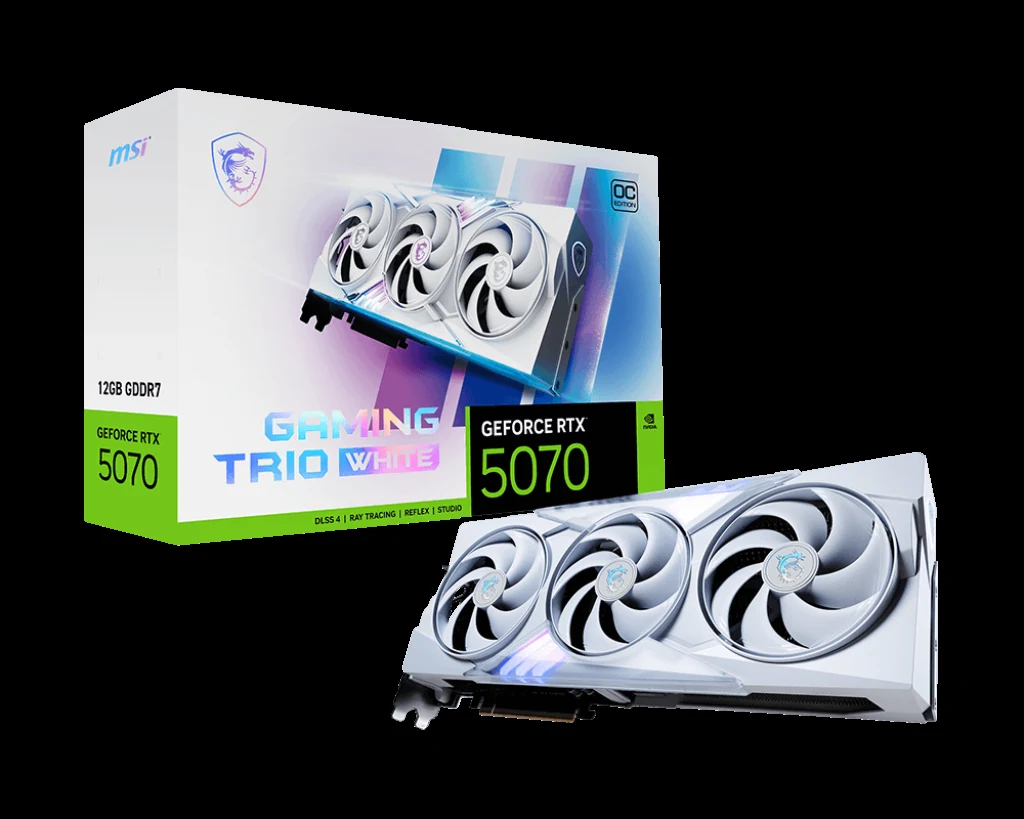 VGA MSI GeForce RTX 5070 12G GAMING TRIO OC WHITE - GDDR7 - NEW