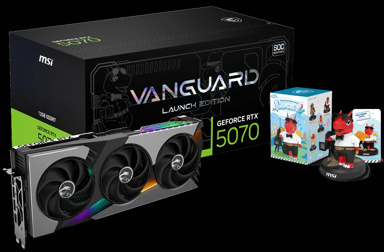 VGA MSI GeForce RTX 5070 12G VANGUARD OC - GDDR7 - NEW