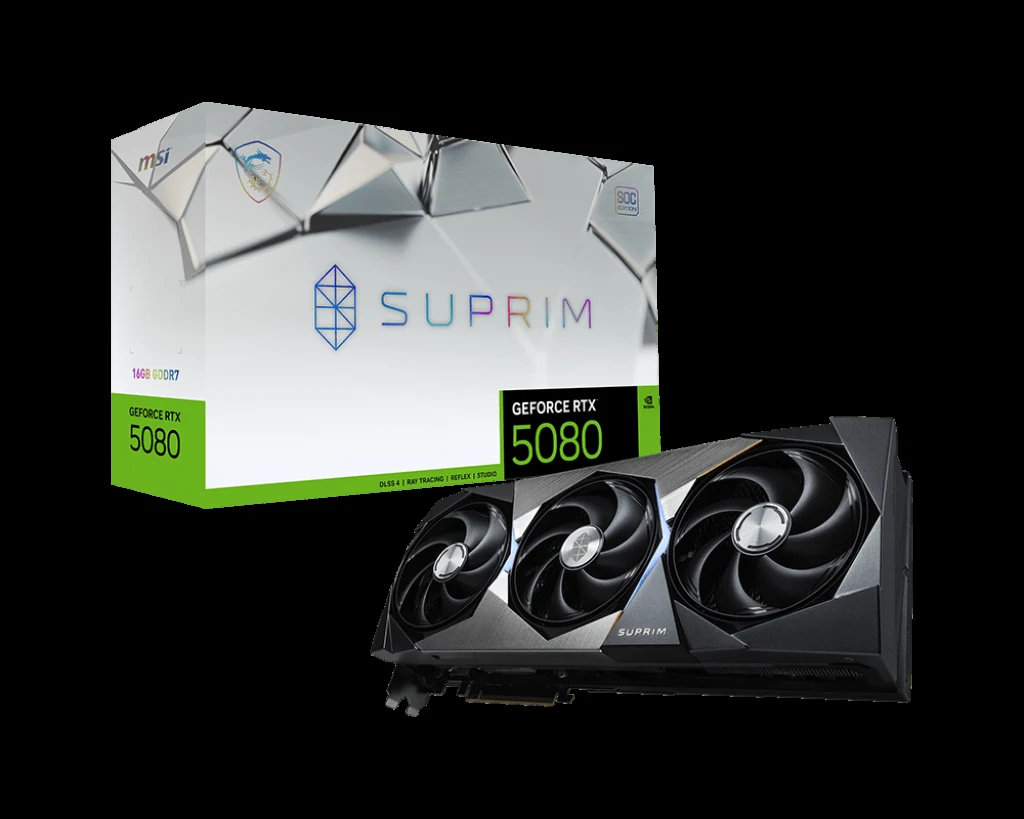 VGA MSI GeForce RTX 5080 16G SUPRIM SOC - GDDR7 - NEW
