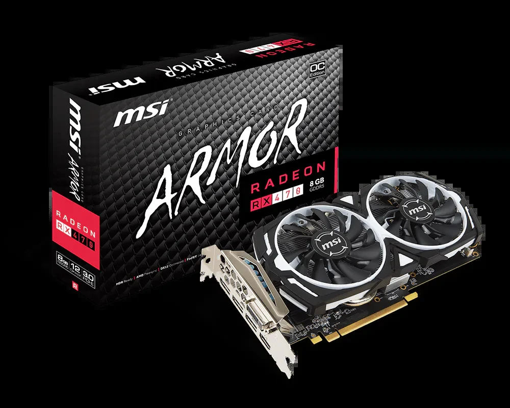 VGA MSI Radeon RX 470 ARMOR 8G OC - GDDR5 - NEW