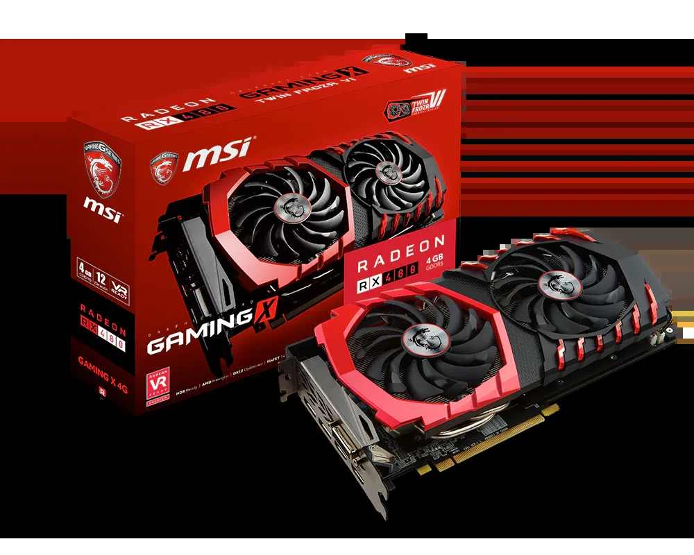 VGA MSI Radeon RX 480 ARMOR 4G OC - GDDR5 - NEW