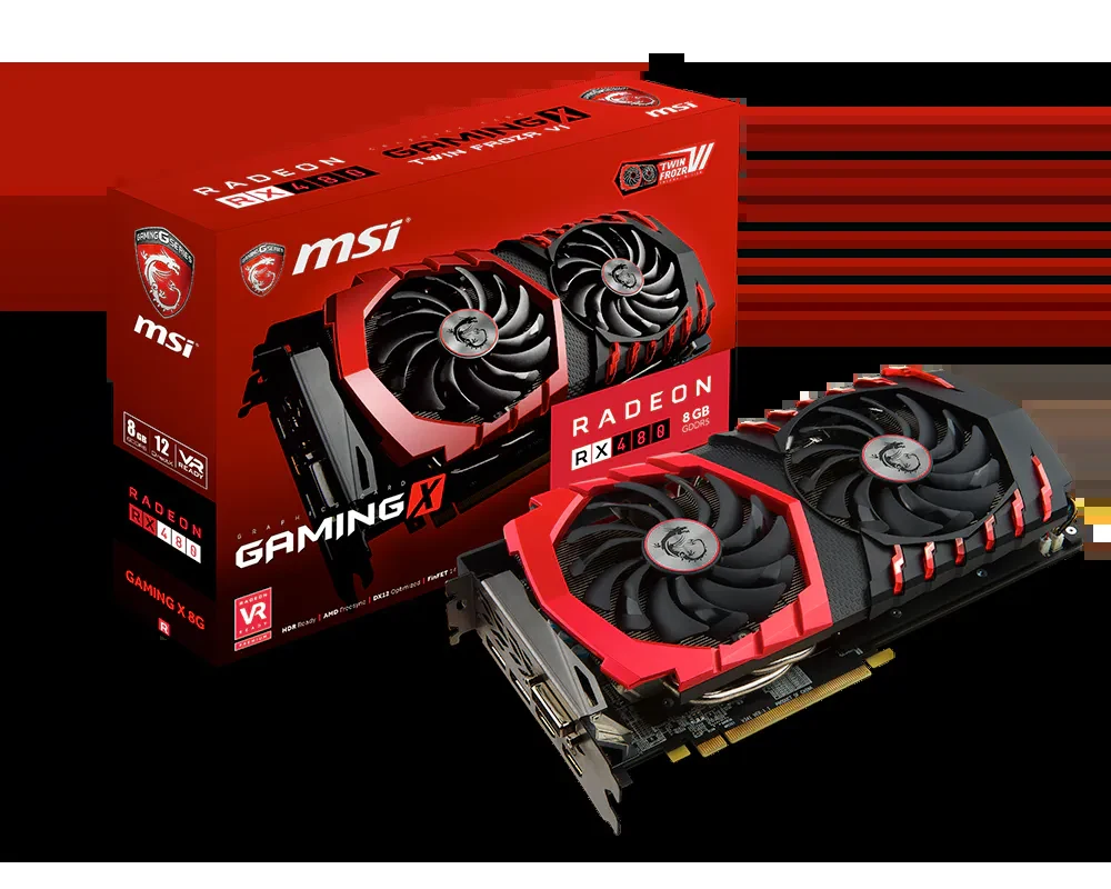 VGA MSI Radeon RX 480 ARMOR 8G OC - GDDR5 - NEW