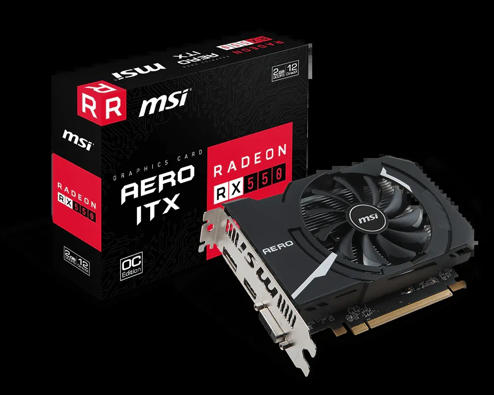VGA MSI Radeon RX 550 AERO ITX 2G OC - GDDR5 - NEW