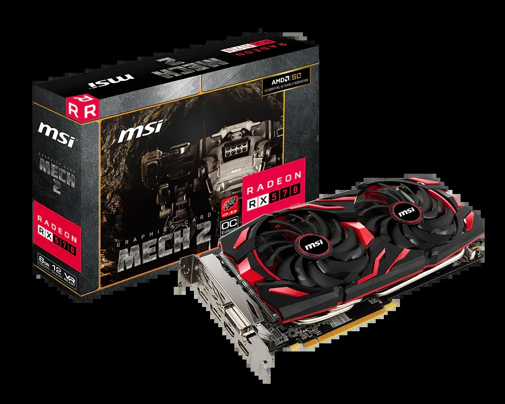 VGA MSI Radeon RX 570 MECH 2 8G OC - GDDR5 - NEW