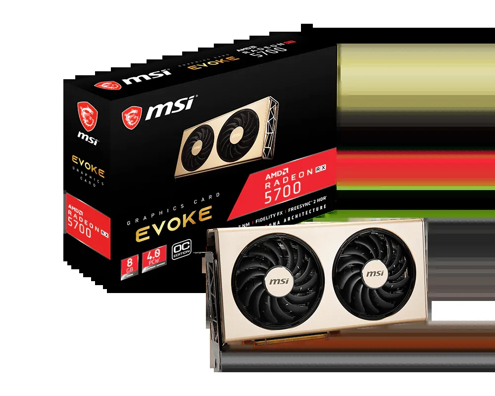 VGA MSI Radeon RX 5700 EVOKE OC 8G - GDDR6 - NEW
